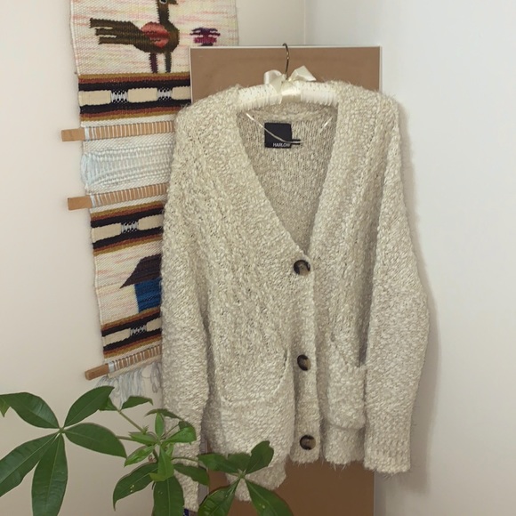 Harlow Sweaters - Super Soft Cozy White Button Up Cardigan